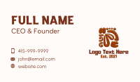 Aztec Wood Carving Business Card Image Preview