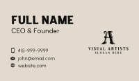 Classic Gothic  Letter A Business Card Image Preview