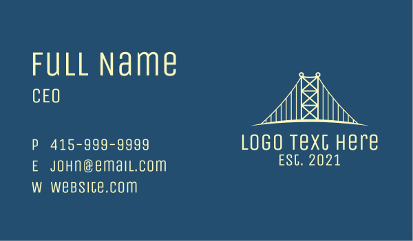 Construction Bridge Structure Business Card Design Image Preview