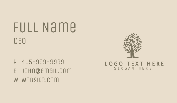 Eco Tree Plant Business Card Design Image Preview