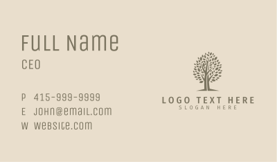 Eco Tree Plant Business Card Image Preview