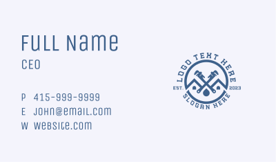 House Wrench Plumbing Repair Business Card Image Preview