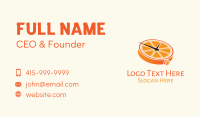 Orange Clock Time Business Card Design