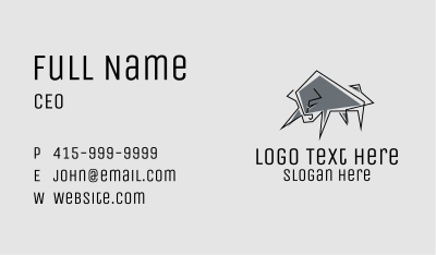 Minimal Gray Bull Business Card Image Preview
