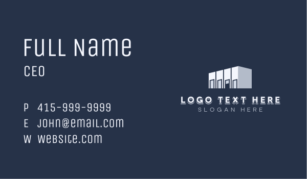 Industrial Warehouse Facility Business Card Design Image Preview