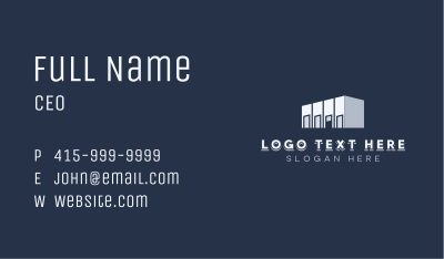 Industrial Warehouse Facility Business Card Image Preview