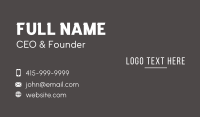 Minimalist Line Wordmark Business Card Image Preview