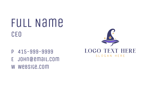 Magic Wizard Hat Business Card Design Image Preview