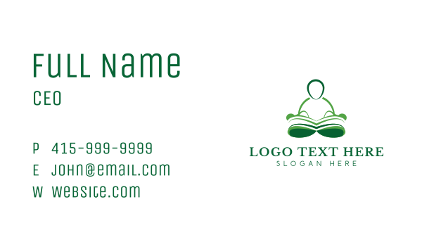 Human Yoga Book Business Card Design Image Preview