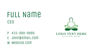 Human Yoga Book Business Card Image Preview