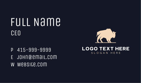 Bull Buffalo Steakhouse  Business Card Design Image Preview