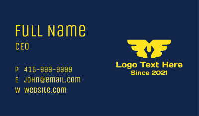 Mechanic Wrench  Wings  Business Card Image Preview