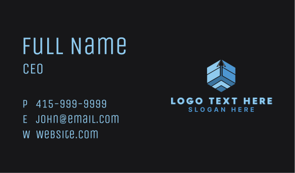 Logistics Shipping Arrow  Business Card Design Image Preview