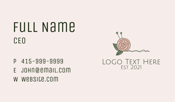 Rose Flower Yarn Ball  Business Card Design Image Preview