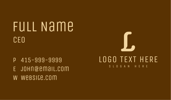 Golden Publishing Lettermark Business Card Design Image Preview