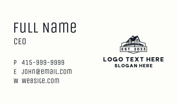 House Roofing Realty Business Card Design Image Preview