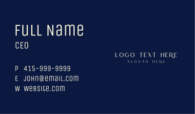 Professional Fashion Wordmark Business Card Image Preview