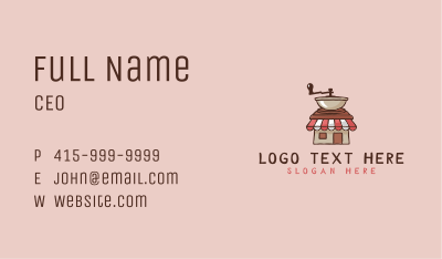 Coffee Grinder Shop  Business Card Image Preview