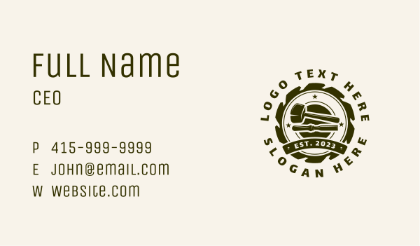 Hammer Chisel Carpentry Business Card Design Image Preview