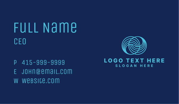 Abstract Infinity Water Wave Business Card Design Image Preview