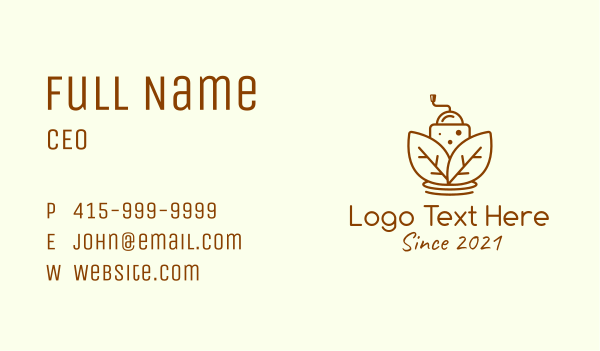 Brown Coffee Grinder  Business Card Design Image Preview