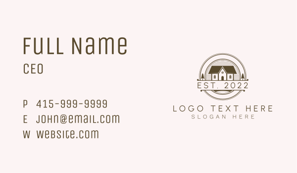 Mansion Residence Badge Business Card Design Image Preview