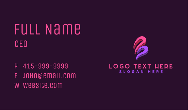 Creative 3D Letter B Business Card Design Image Preview