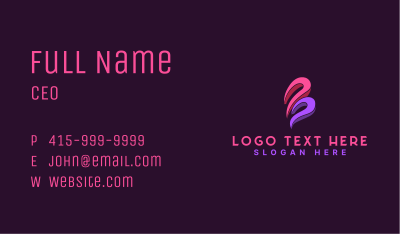 Creative 3D Letter B Business Card Image Preview
