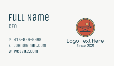Office Table Emblem  Business Card