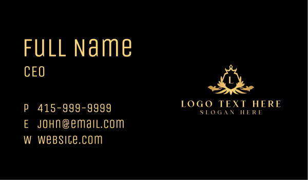 Elegant Royal Monarchy Business Card Design Image Preview