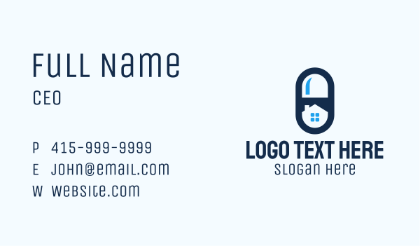 Blue Pharmacy Home Business Card Design Image Preview