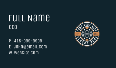 Weightlifting Gym Training Business Card Image Preview