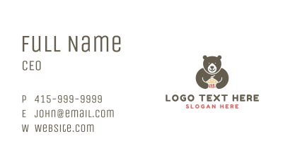 Bear Cupcake Business Card Image Preview