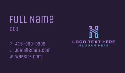 Multimedia Tech Startup Business Card Image Preview