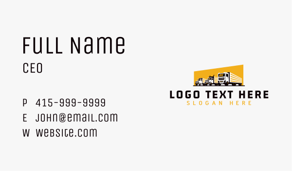 Truck Courier Cargo Business Card Design Image Preview