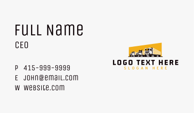 Truck Courier Cargo Business Card Image Preview