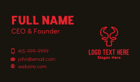 Red Bull Grill Restaurant Business Card Image Preview