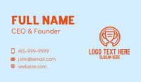 Digital Orange Trophy Business Card Design