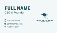 Bull Swoosh Wireframe Business Card Design