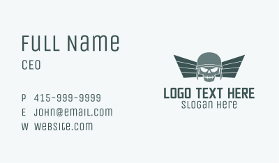 Wing Skull Airforce Business Card