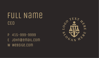 Legal Judicial Shield  Business Card Image Preview