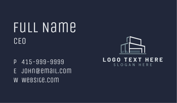 Architectural Warehouse Facility Business Card Design Image Preview