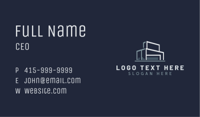 Architectural Warehouse Facility Business Card Image Preview