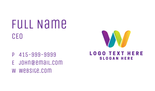 Design Firm Letter W Business Card Design Image Preview