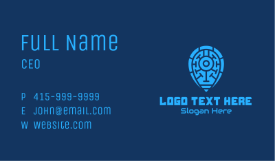 Blue Navigation Technology Business Card Image Preview