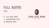 3D Oval Letter O Business Card Image Preview