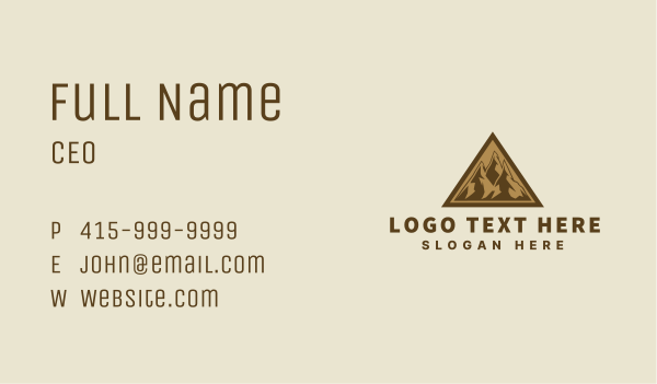 Triangle Mountain Peak Business Card Design Image Preview