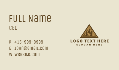 Triangle Mountain Peak Business Card Image Preview