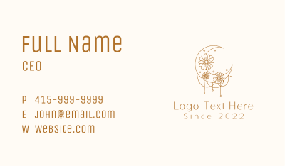 Ornamental Moon Flower Boutique Business Card Image Preview