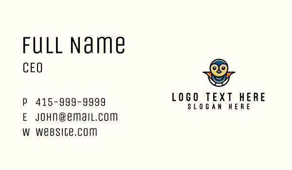 Baby Owl Business Card Design Image Preview